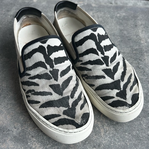 Saint Laurent white tiger slip-ons size 40 - Picture 1 of 6